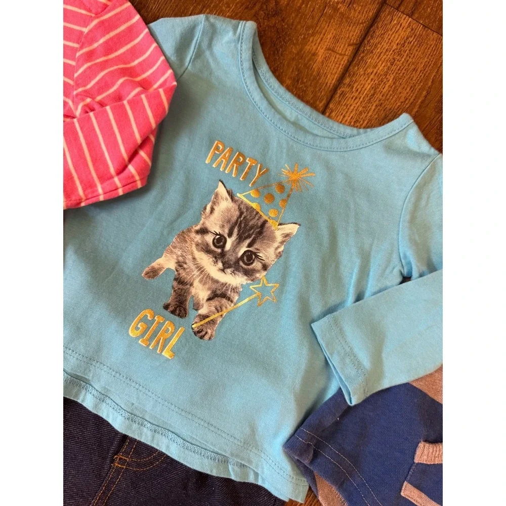 Baby‎ Girl Outfits 3 Months Pants Bodysuits Shirts Long Sleeve Clothes Lot Cat